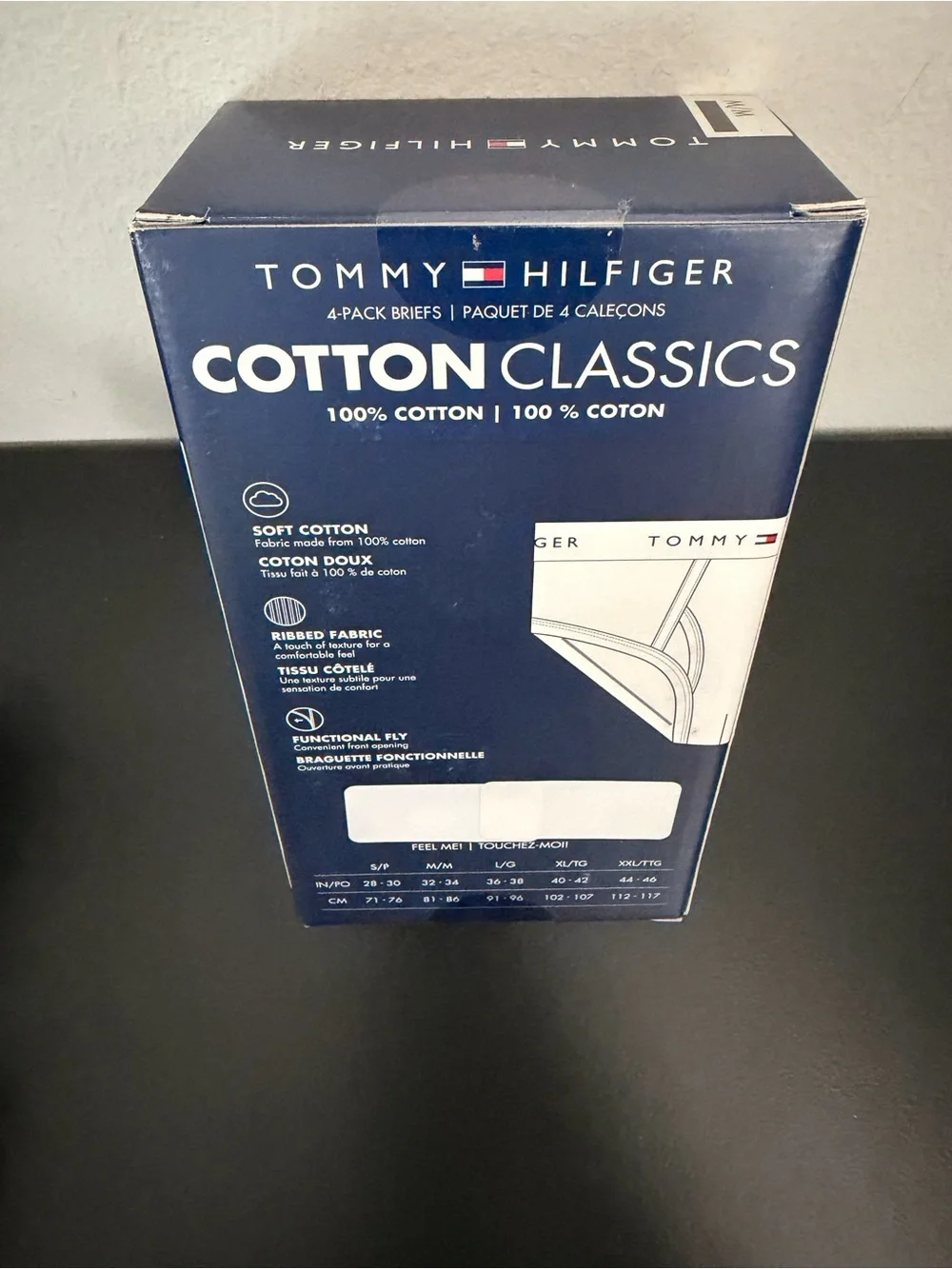 Tommy Hilfiger White & Black Cotton Classics 4-Pack Men's Briefs